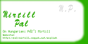 mirtill pal business card